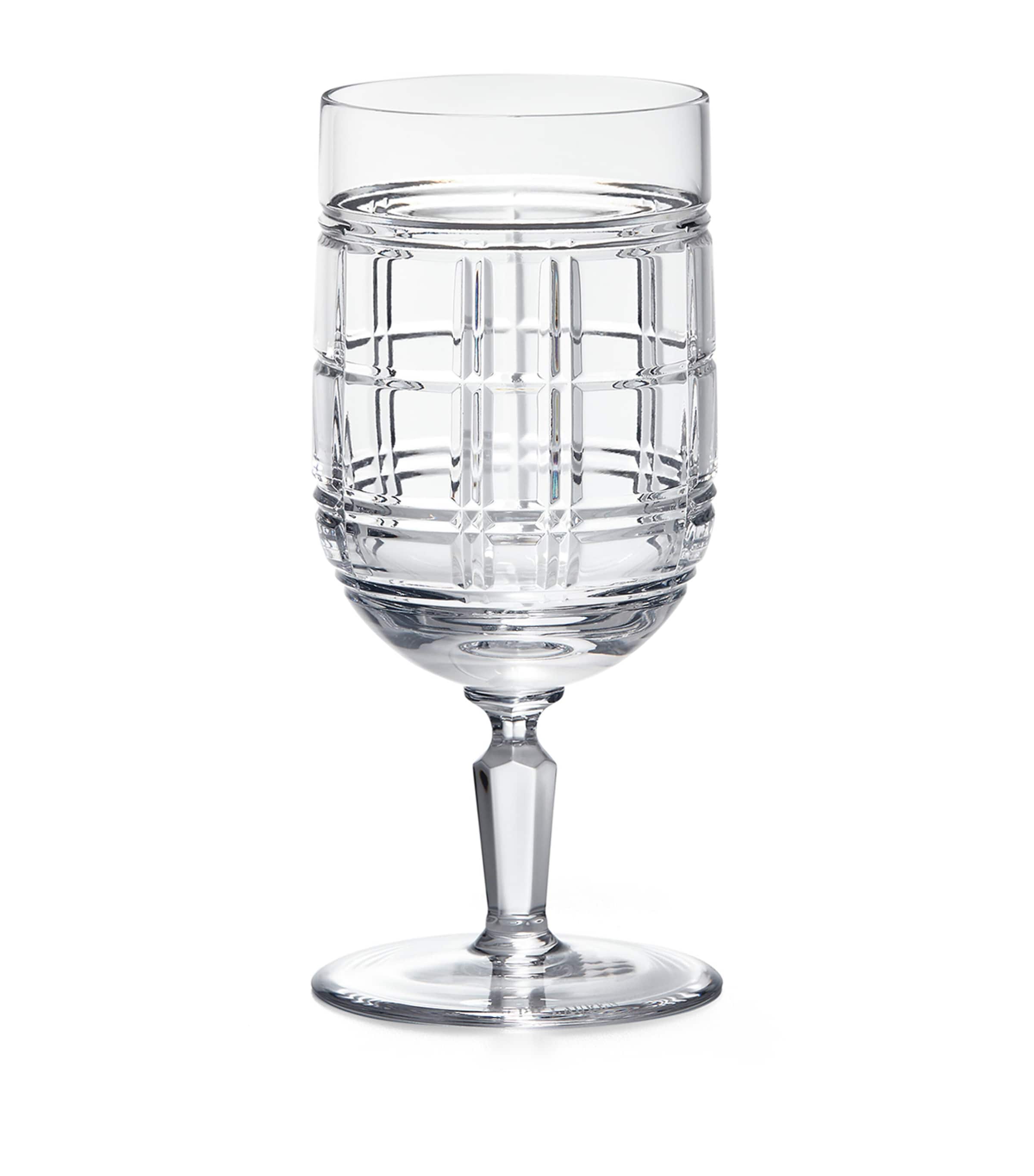 Ralph Lauren Hudson Plaid iced beverage glass, imported from the UK