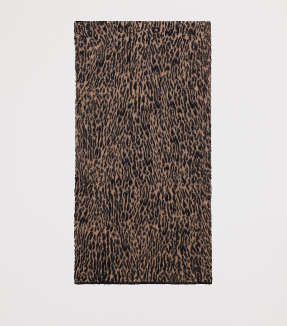 Saint Laurent leopard print square scarf - British product