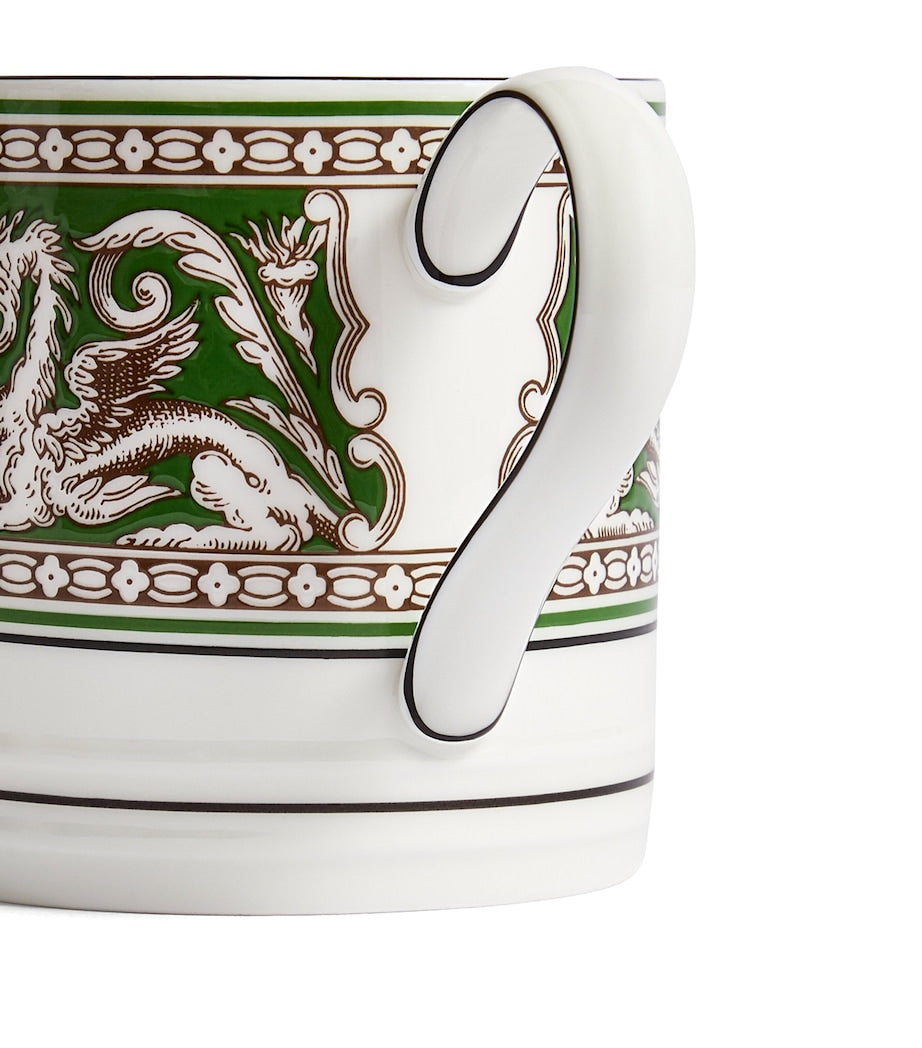 Wedgwood Florentine Verde bone china mug (British brand)