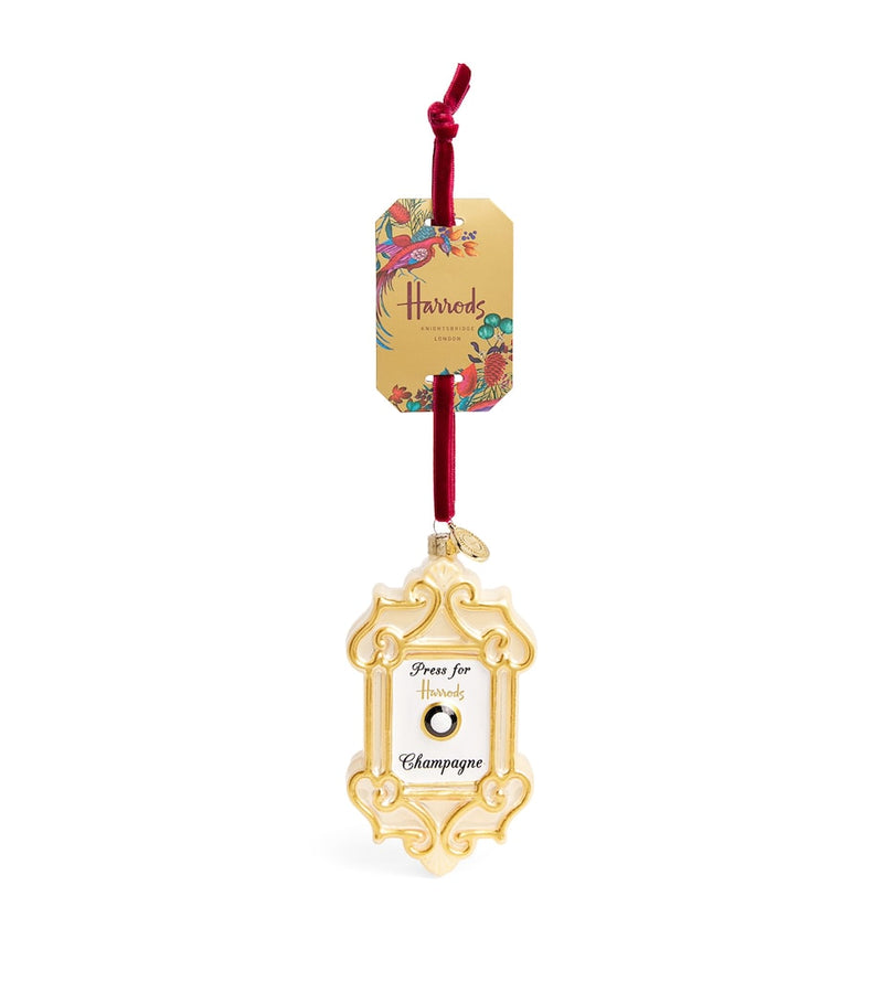 Harrods Champagne Doorbell ornament, imported from the UK