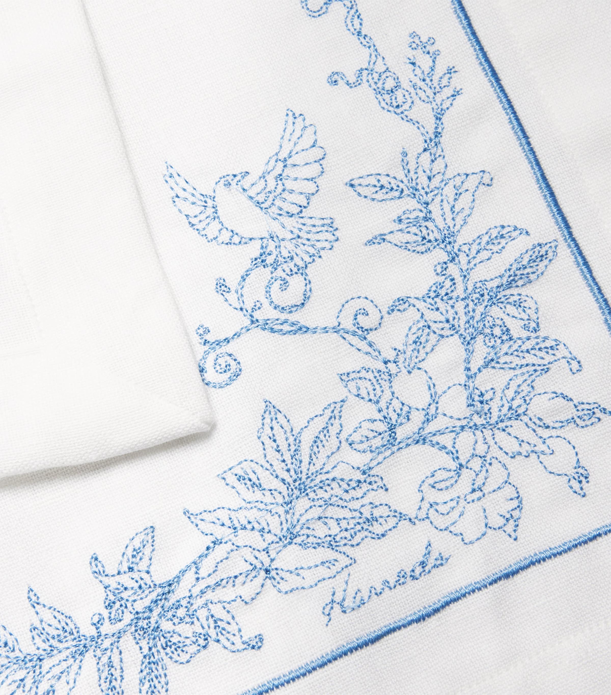 Harrods cotton-linen embroidered napkins set of 4, UK version