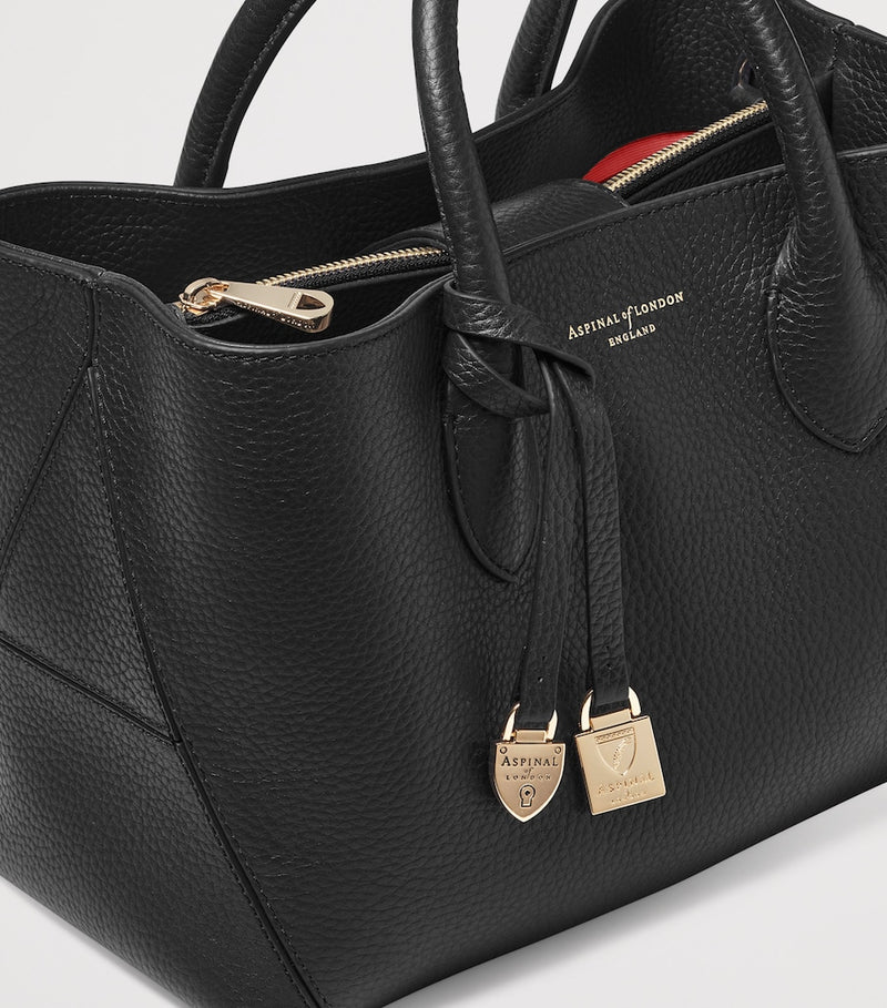 Aspinal of London midi leather tote bag, UK version