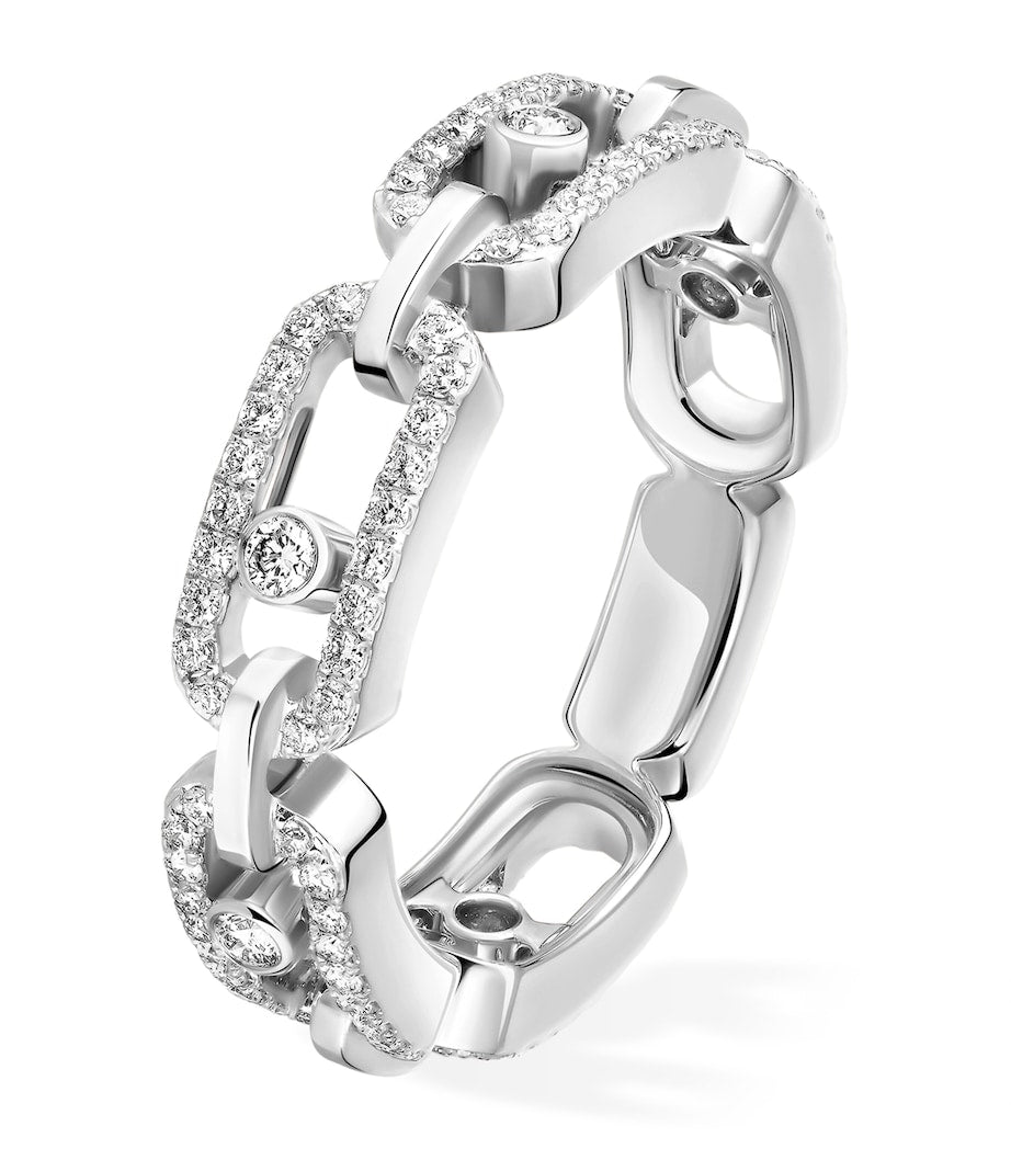 Messika Move Link white gold and diamond ring - British product