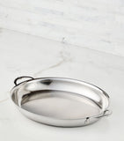 Hestan stainless steel oval au gratin dish 33.5cm, UK version