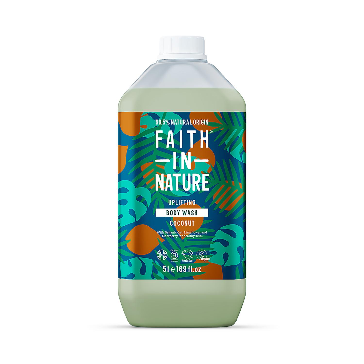 Faith In Nature body wash coconut 5 litre - British product