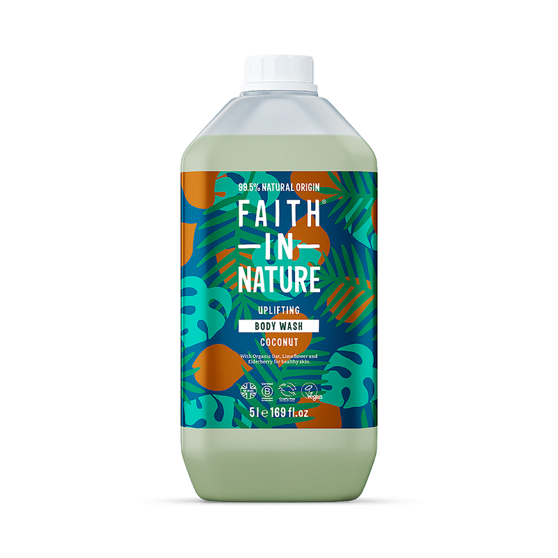 Faith In Nature body wash coconut 5 litre - British product