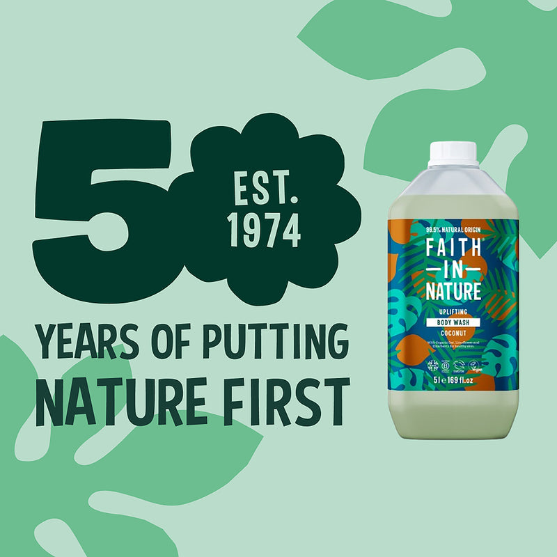 Faith In Nature body wash coconut 5 litre - British product