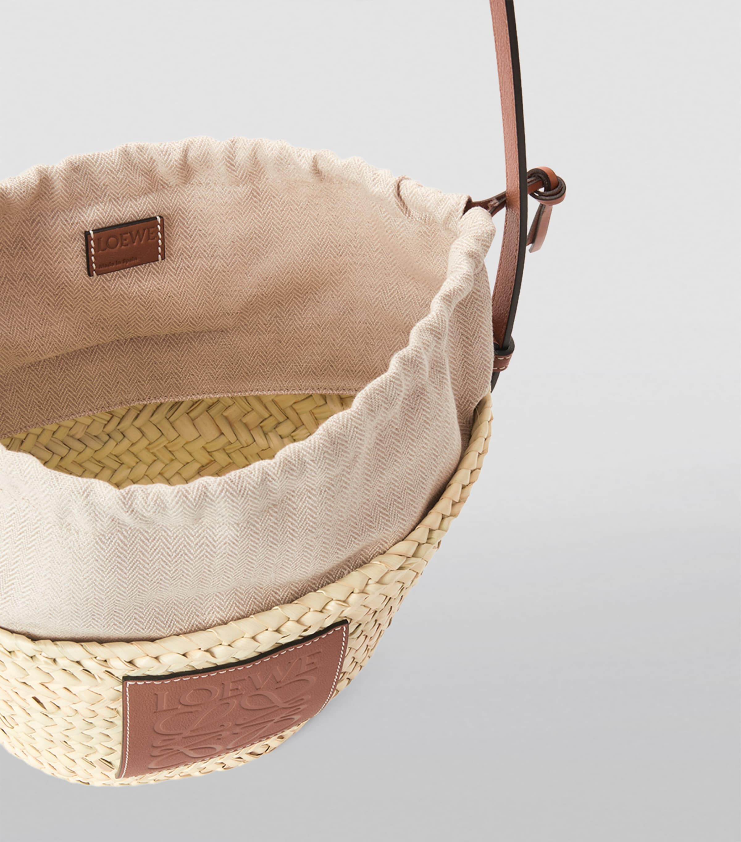 LOEWE Paula's Ibiza woven drawstring bucket bag, UK version