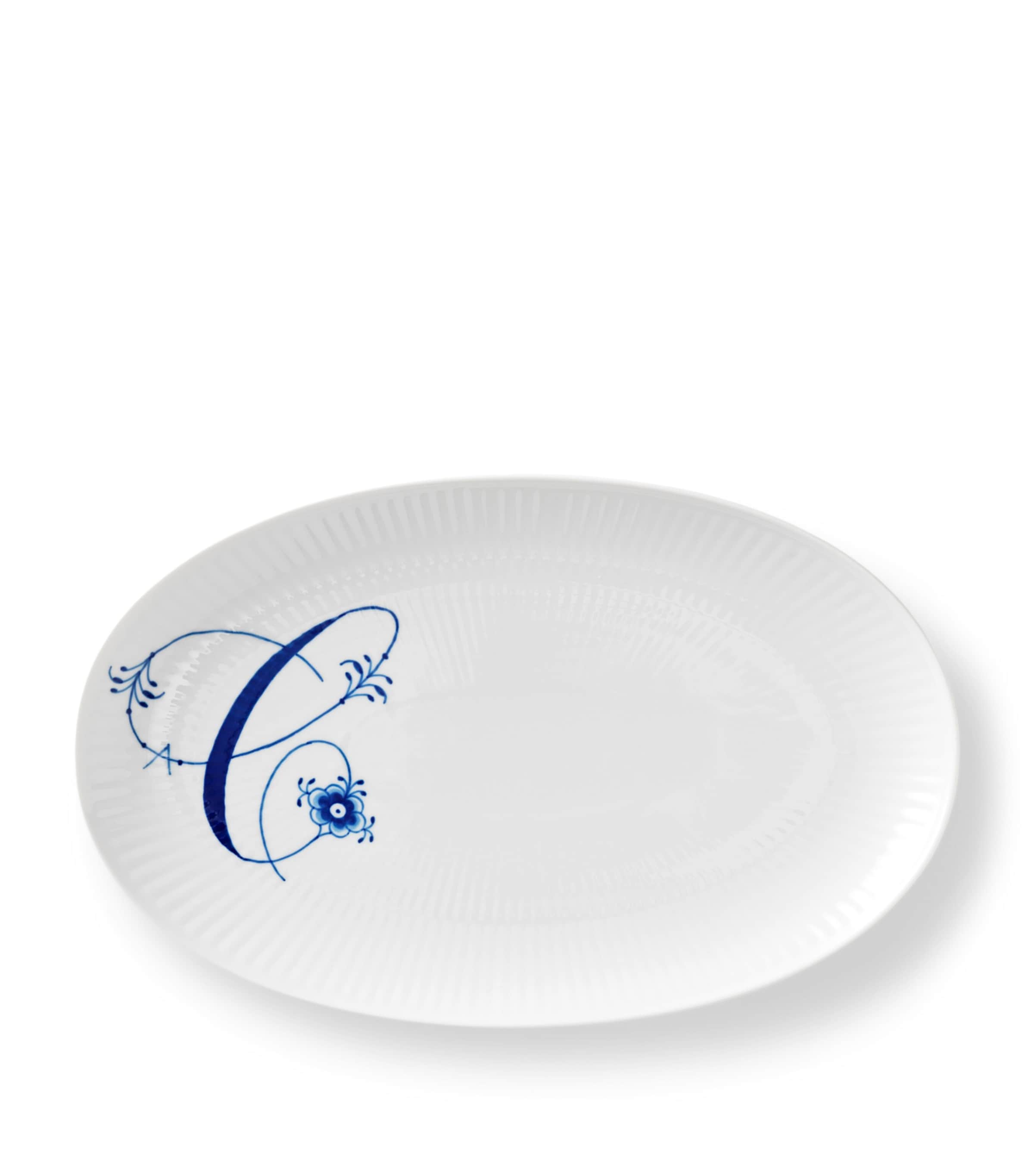 Royal Copenhagen Alphabet Collection oval plate 23.5cm, imported from the UK