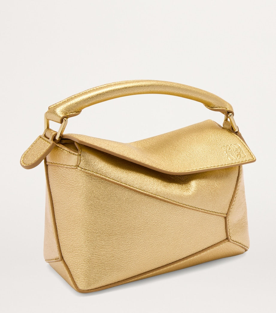 LOEWE mini metallic leather Puzzle top-handle bag, UK version
