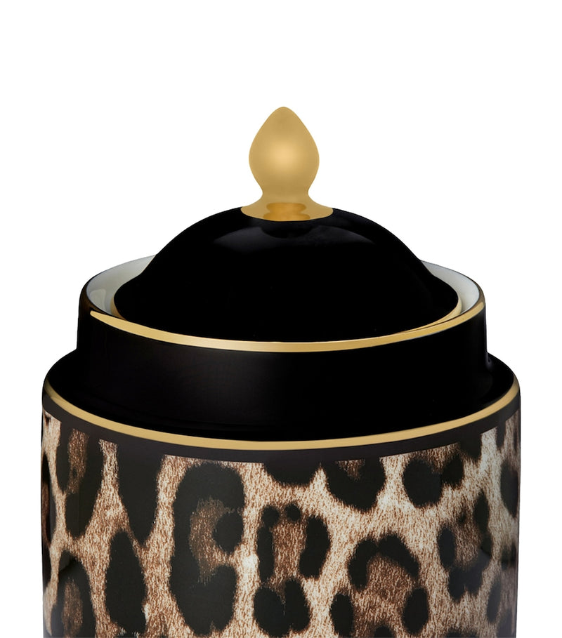 Dolce&Gabbana Casa leopard print sugar bowl 10cm - British product