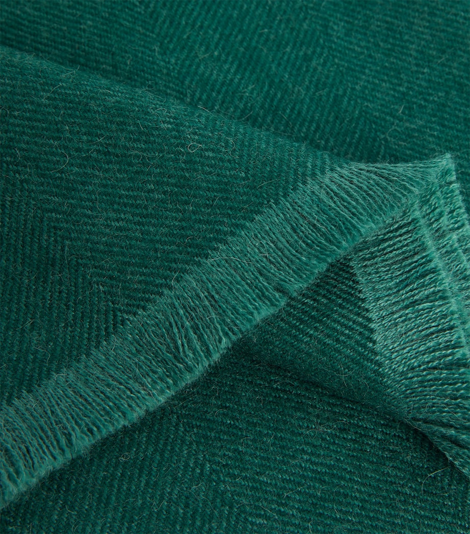 Simple Things alpaca throw with tassels (British brand)