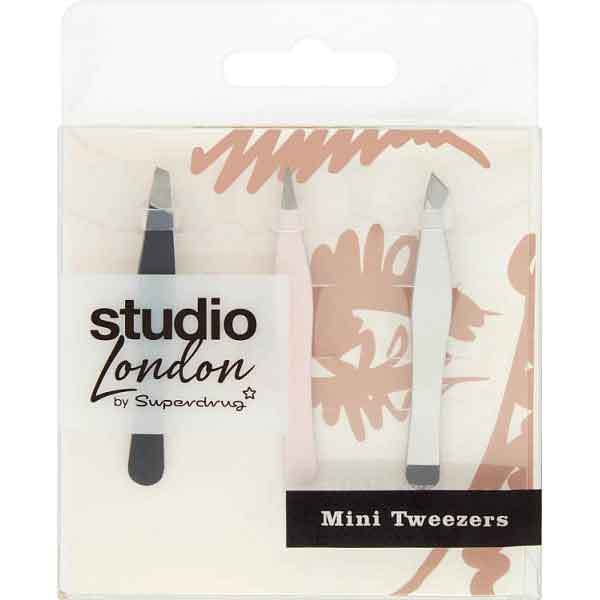 Studio London 3 Mini Tweezers GOODS Superdrug   