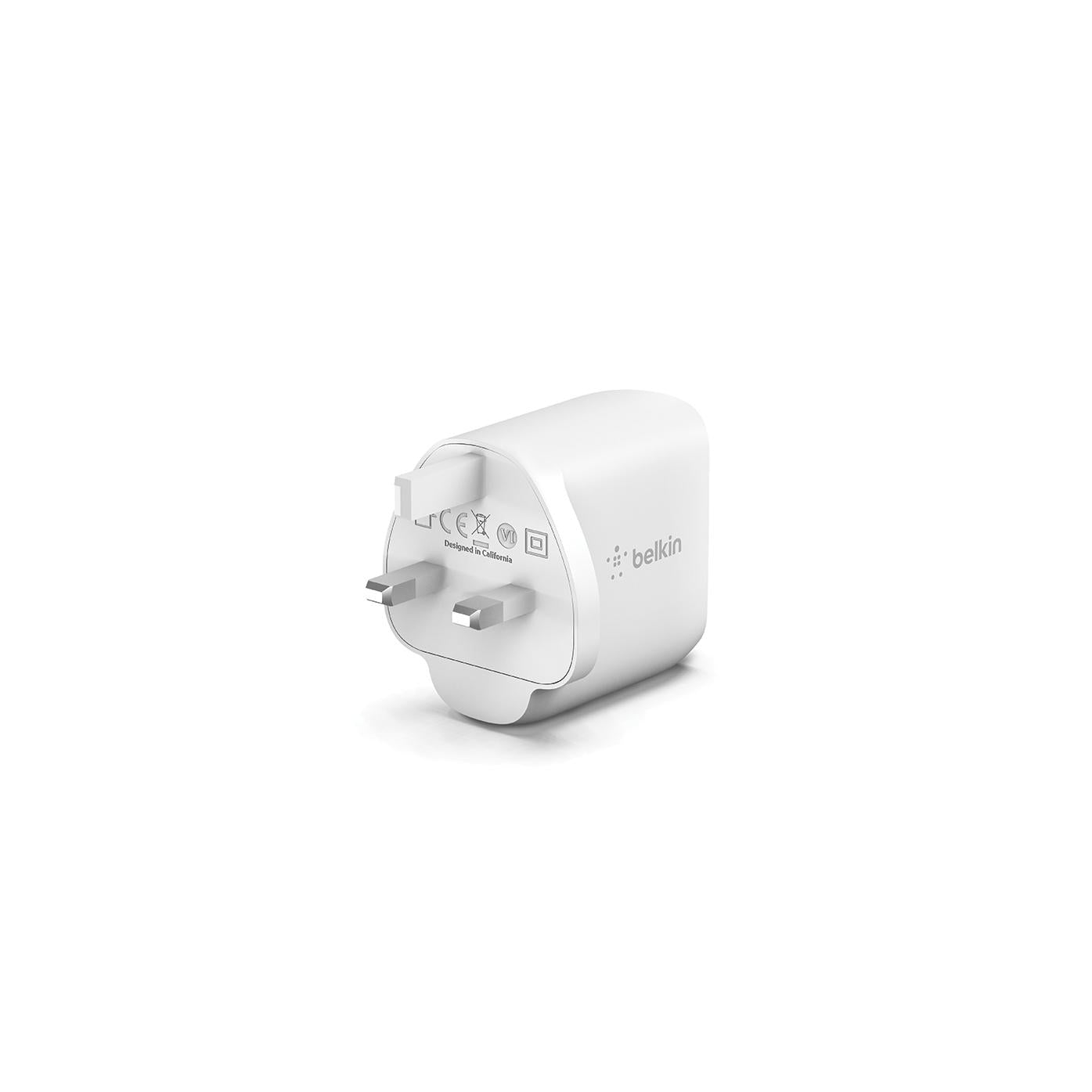 Belkin Dual Usba Wall Charger White 12W x2 GOODS Sainsburys   