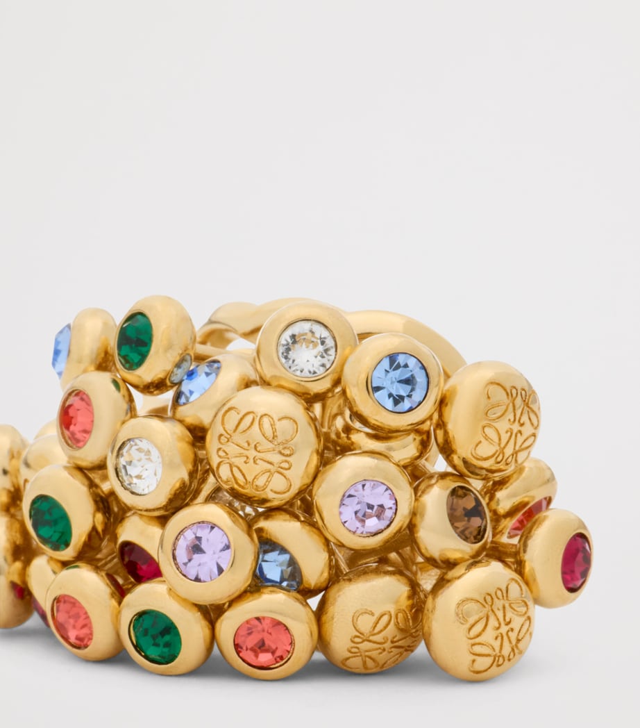 LOEWE crystal push pin cocktail ring, imported from the UK