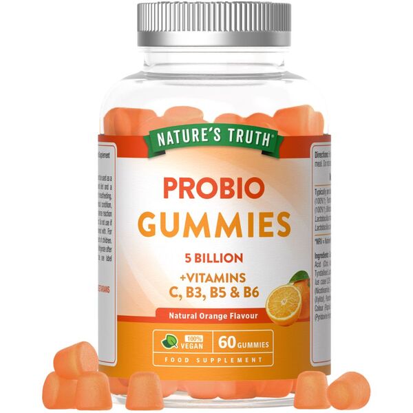 Nature's Truth multi-biotic probiotic gummies 60 count, imported from the UK