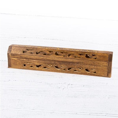 Boîte à encens en bois décorative avec découpes Myga