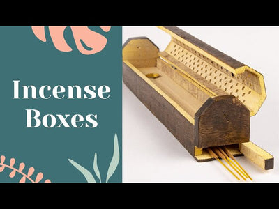 Boîte à encens en bois décorative avec découpes Myga