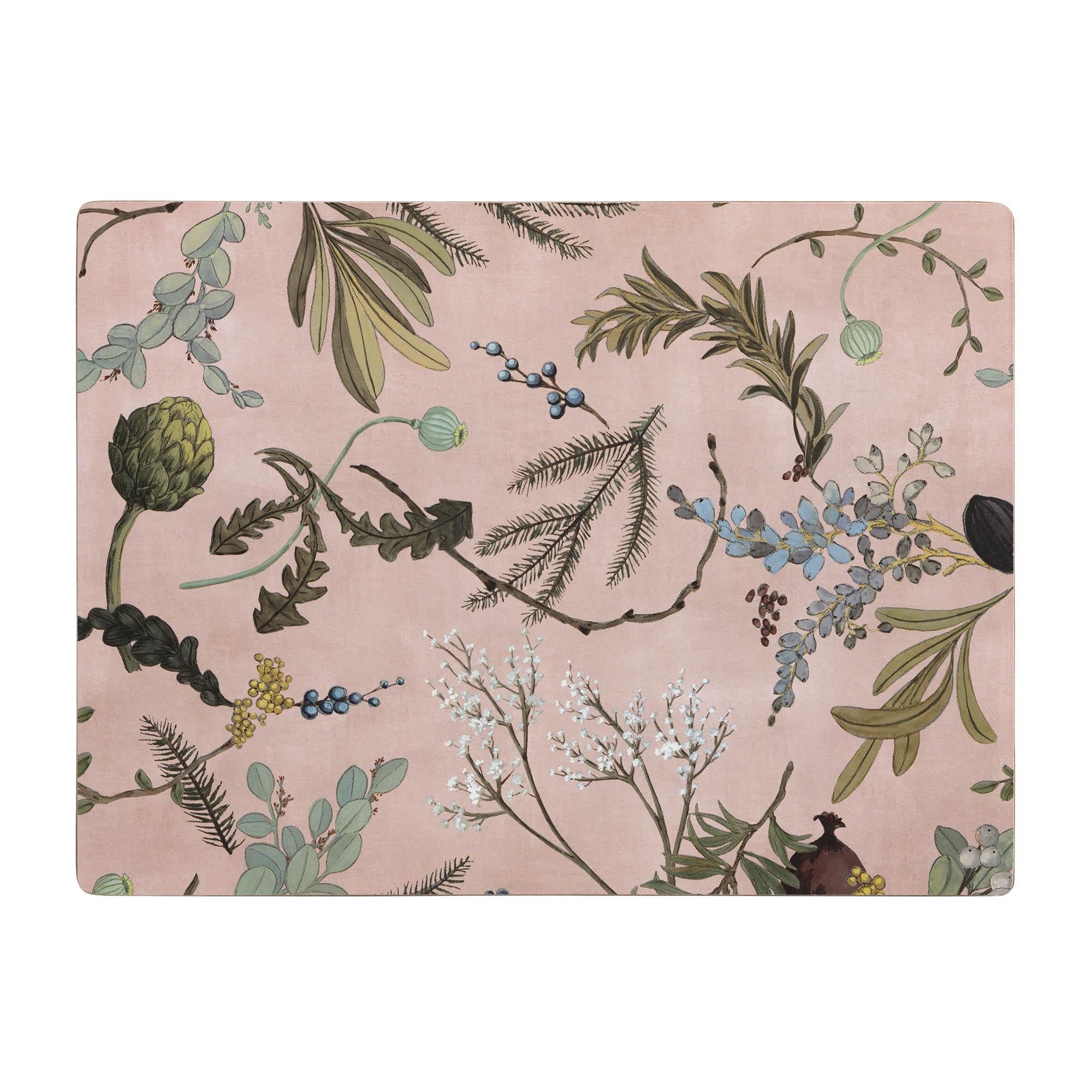 Habitat Winter Floral Corkback Placemats 4pk GOODS Sainsburys   