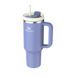 Vacuum-Insulated Recycled Stainless Steel Tumbler with Handle and Straw, 1.18L