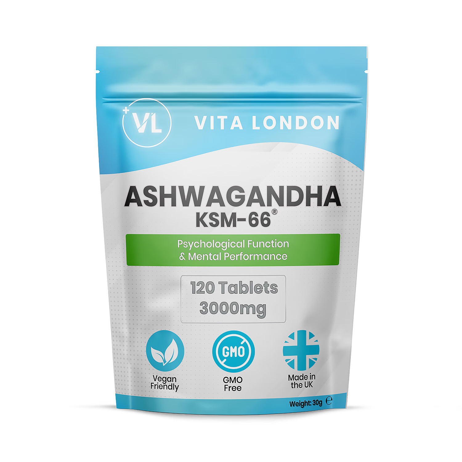Vita London Ashwagandha KSM-66 high strength tablets 3000mg, UK version