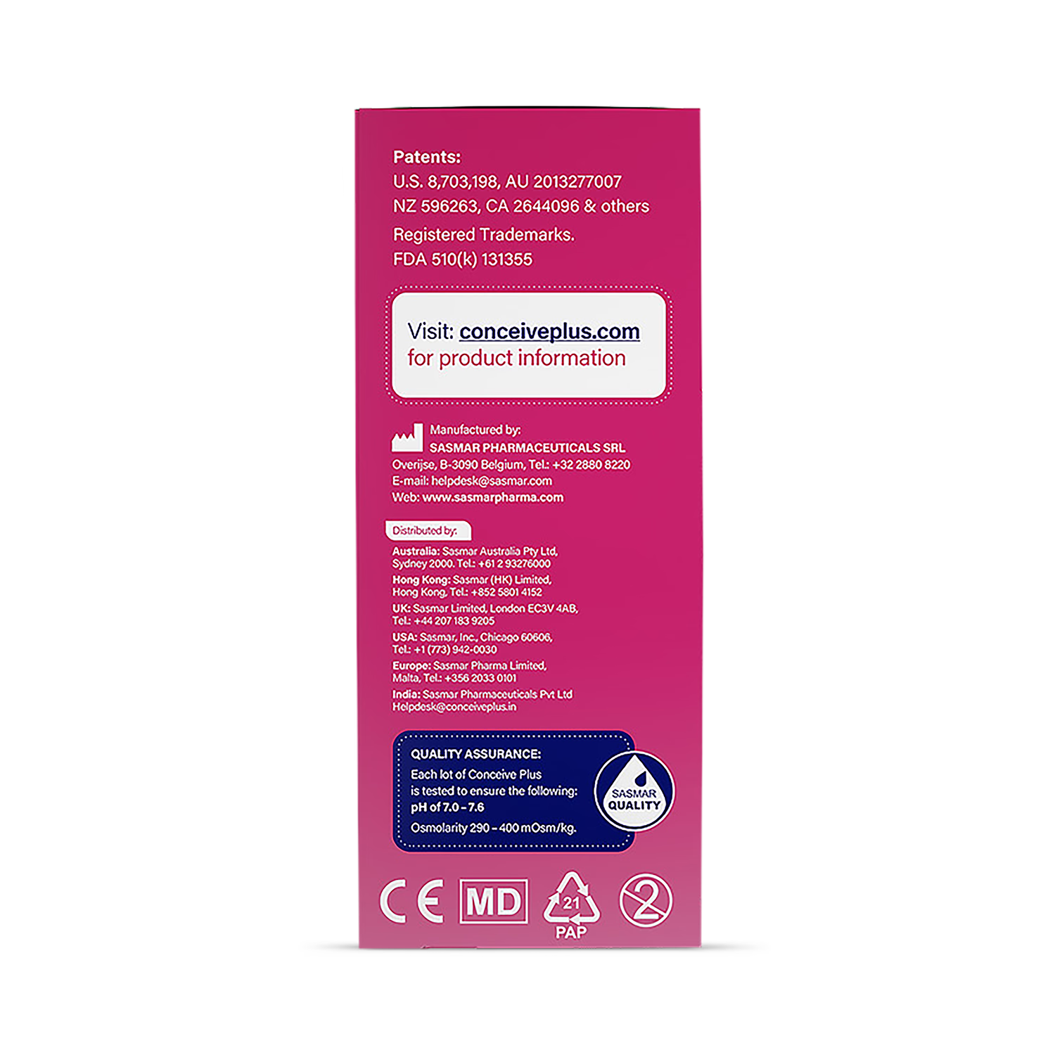 Conceive Plus fertility lubricant pre-filled applicators 32g (British brand)
