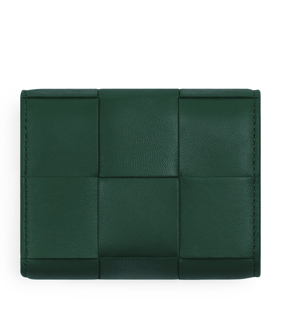 Bottega Veneta Intreccio trifold wallet woven lambskin (British brand)
