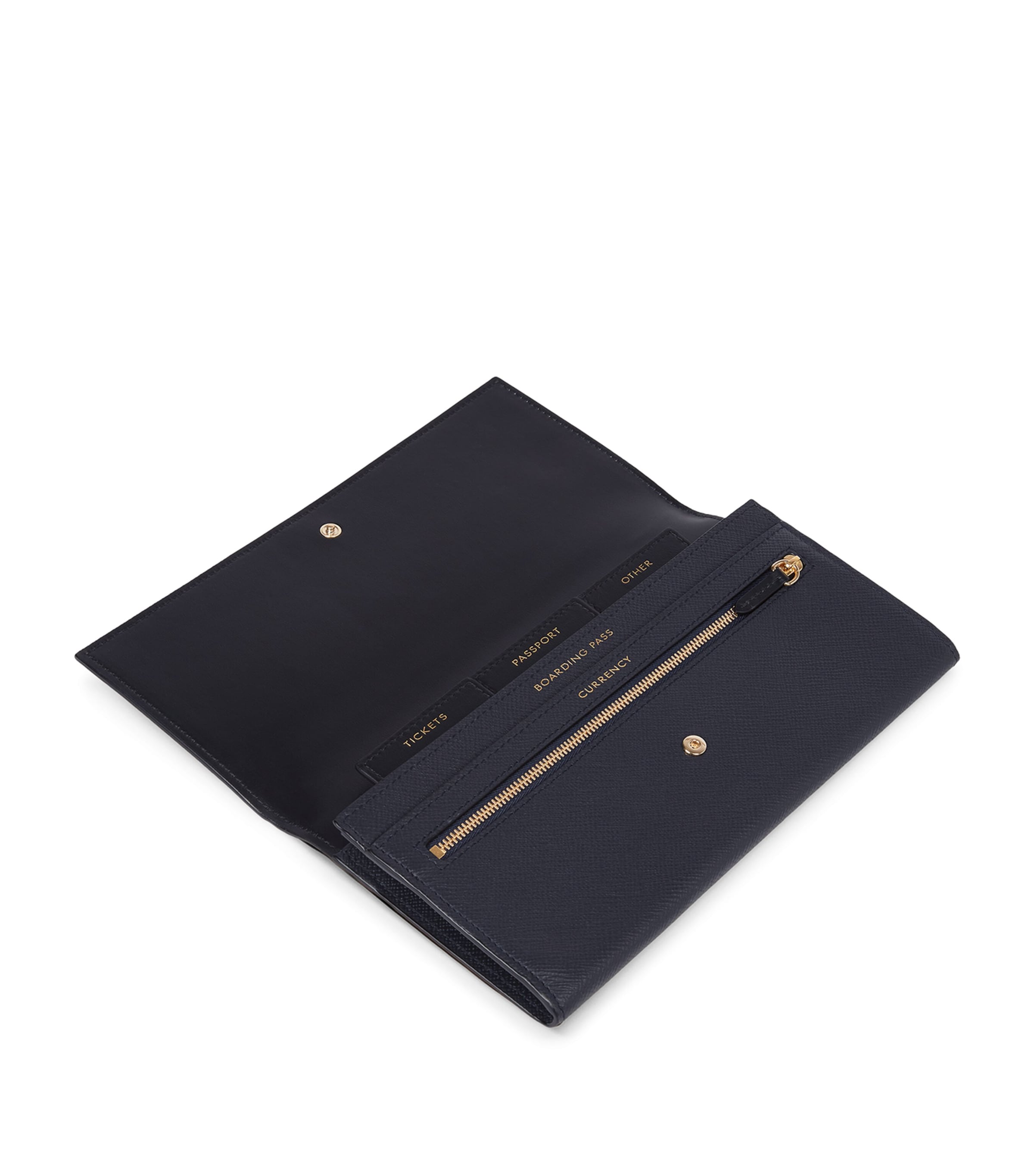 Smythson Leather Marshall Travel Wallet (British brand)