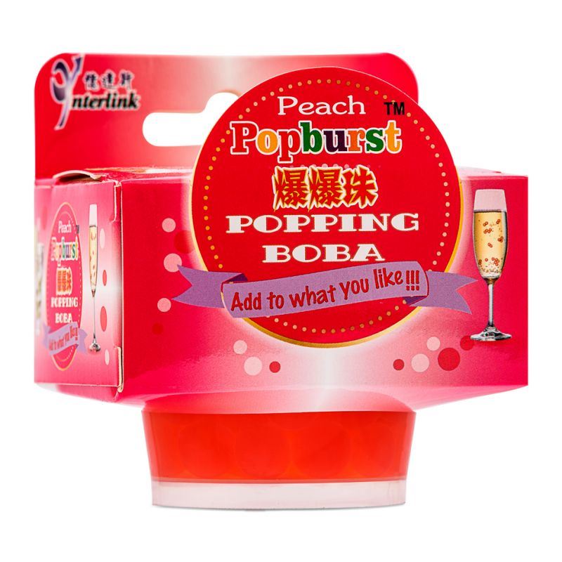 RW Popburst peach popping boba bubble tea topping, UK version