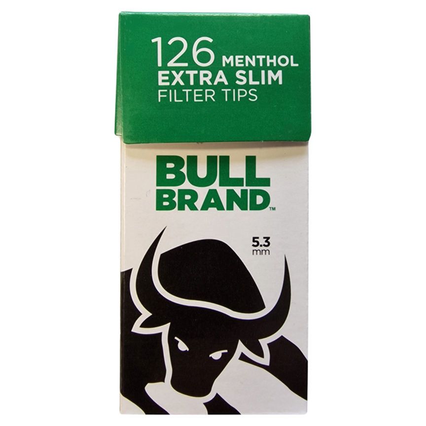 Bull Brand 126 Menthol Extra Slim Cigarette Filter Tips GOODS ASDA   