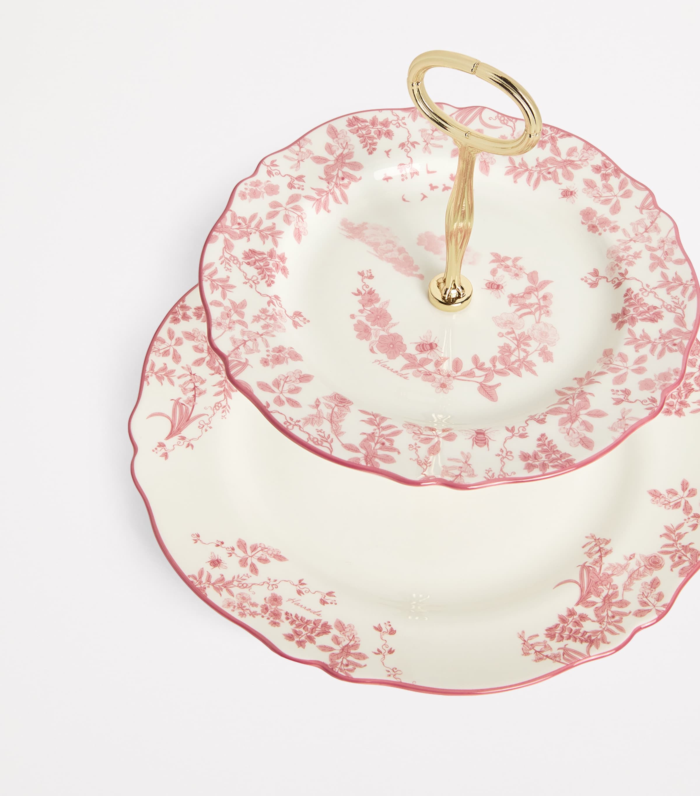 Harrods Toile two-tier cake stand, UK version