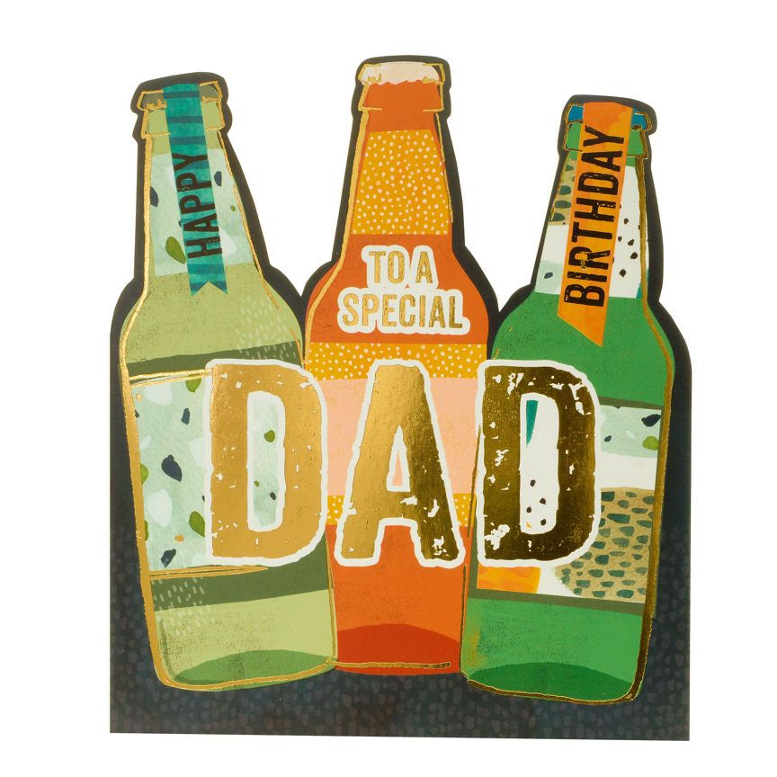 George Home Die Cut Beers Dad Birthday Card General Household ASDA   