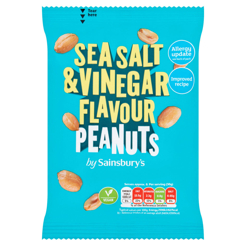 Sainsbury's Sea Salt & Vinegar Peanuts 200g