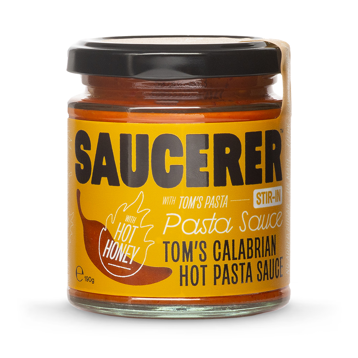 Saucerer Tom's Hot Honey Calabrian pasta sauce 190g (British brand)