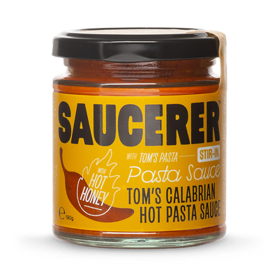 Holland & Barrett Saucerer Tom's Hot Honey Calabrian Pasta Sauce 190g- Buy online at McGrocer