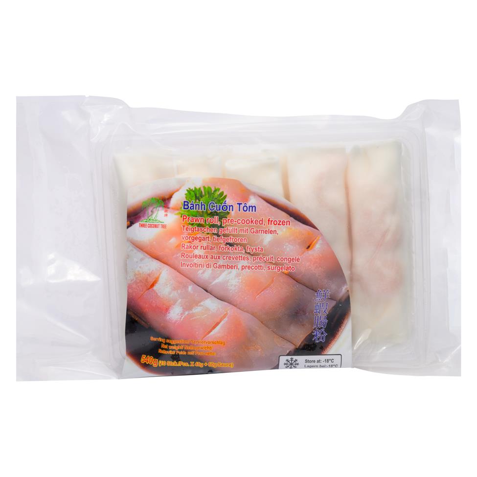 Three Coconut Tree prawn roll, imported from the UK