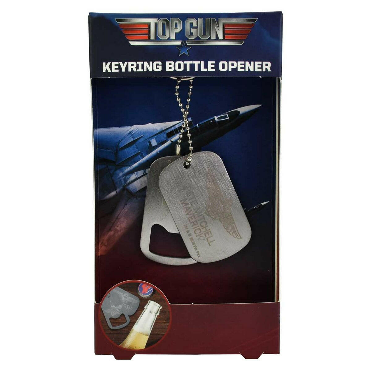 Top Gun Bottle Opener Keyring Dog Tags GOODS Boots   