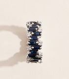 Suzanne Kalan Shimmer Audrey ring blue sapphire diamond white gold (British brand)
