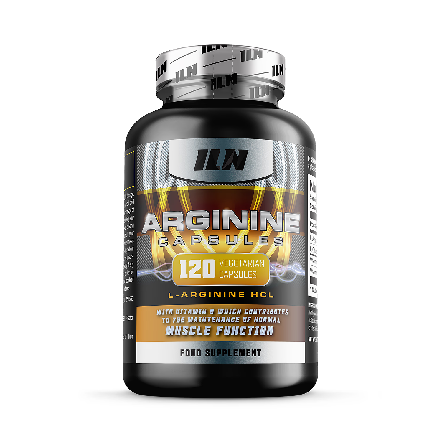 L Arginine capsules 2600mg with glutamine 120 capsules - British product