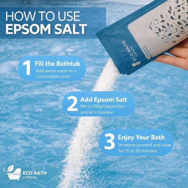 Care Eco Bath relaxing Epsom salt soak 500g, imported from the UK