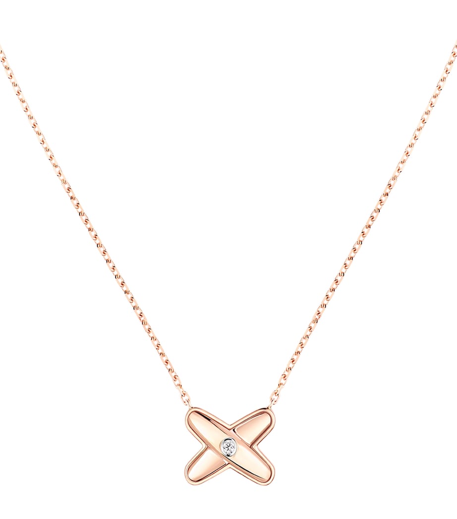 Chaumet rose gold and diamond Jeux de Liens pendant necklace (British brand)