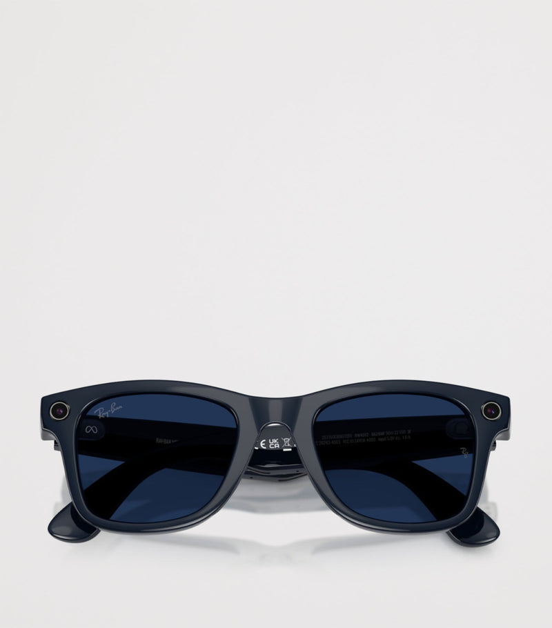 Ray-Ban Meta Wayfarer AI sunglasses with camera and speakers, imported from the UK