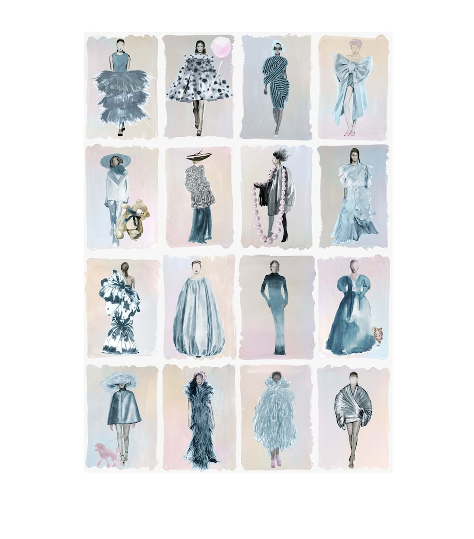 Cole & Son Harrods Couture Carousel wallpaper China Blue, UK version