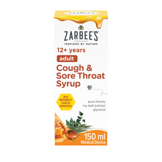 Zarbee's Adult Sore Throat & Cough Syrup 150ml GOODS Sainsburys   