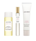 Laura Mercier Ambre Vanille gift set with three formats, imported from the UK