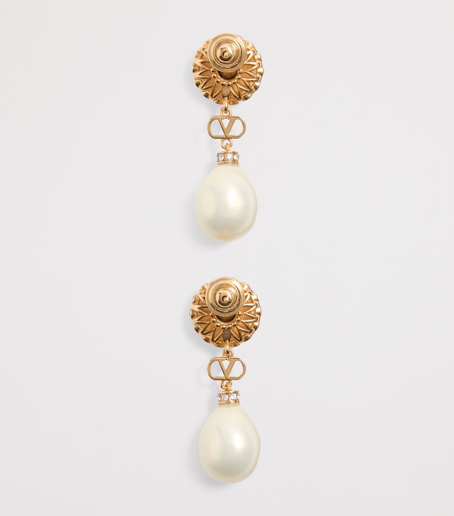 Valentino Garavani crystal VLogo signature earrings - British product