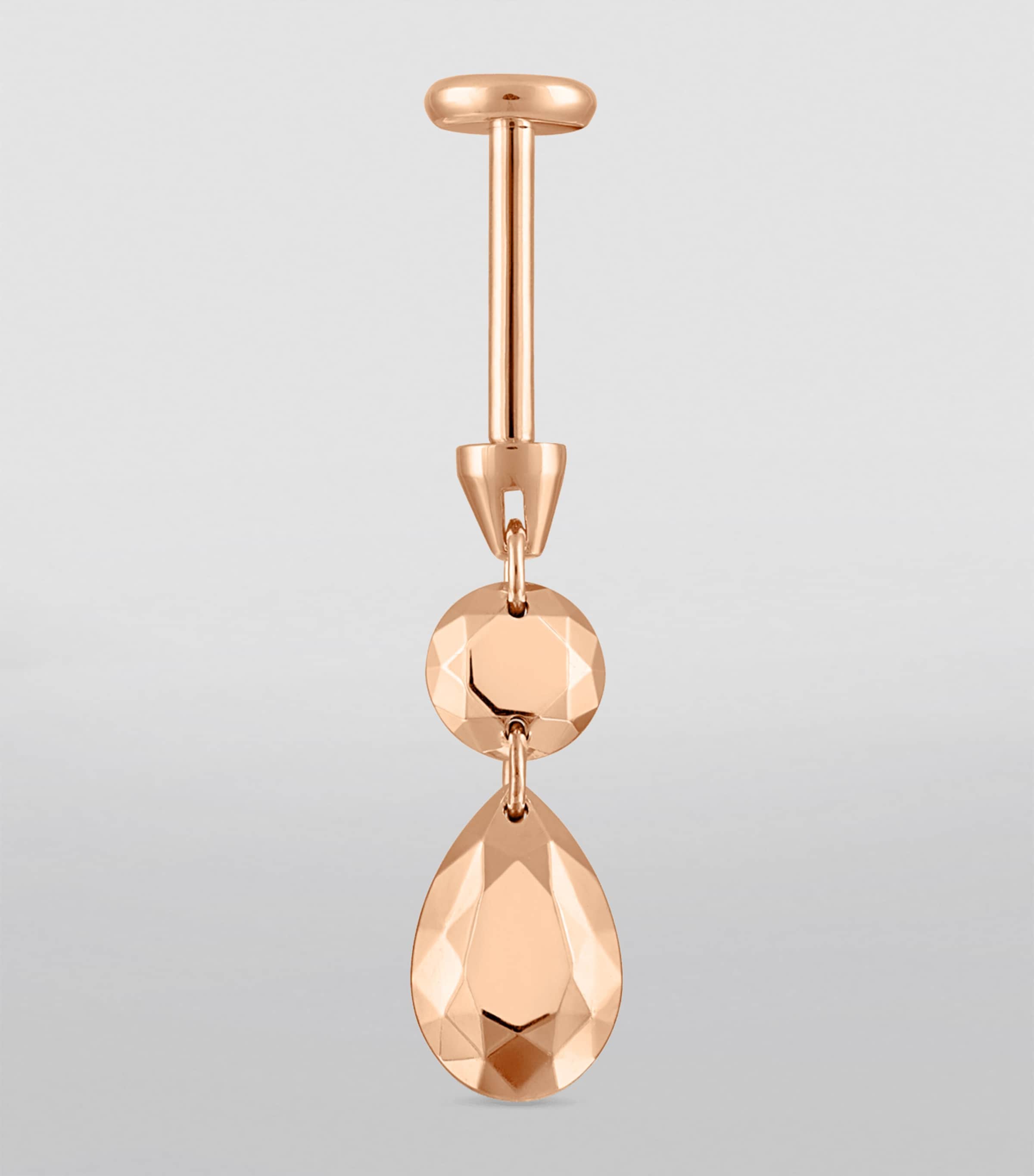 Maria Tash double faceted rose gold stud earring, British brand