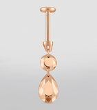 Maria Tash double faceted rose gold stud earring, British brand