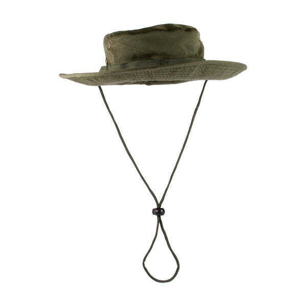 SVNX khaki safari hat with drawstring, imported from the UK