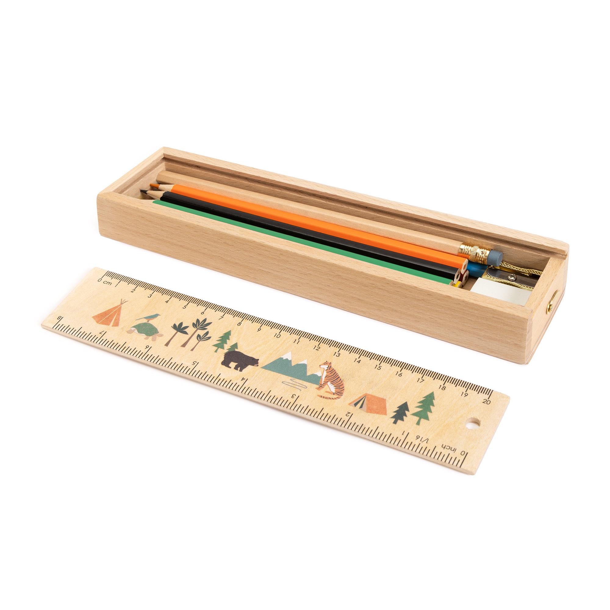 Habitat Kids Wooden Pencil Case Box Set GOODS Sainsburys   